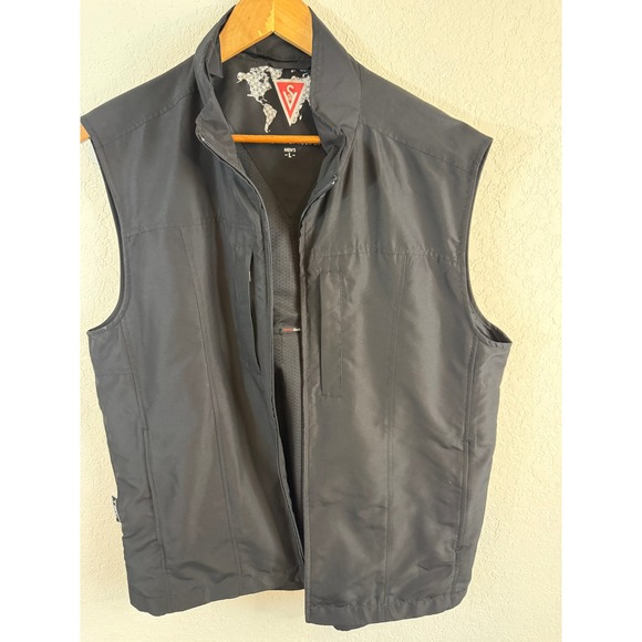 SCOTTEVEST TEC Technology Enabled Clothing Mens Black Vest Large Zipper Pockets